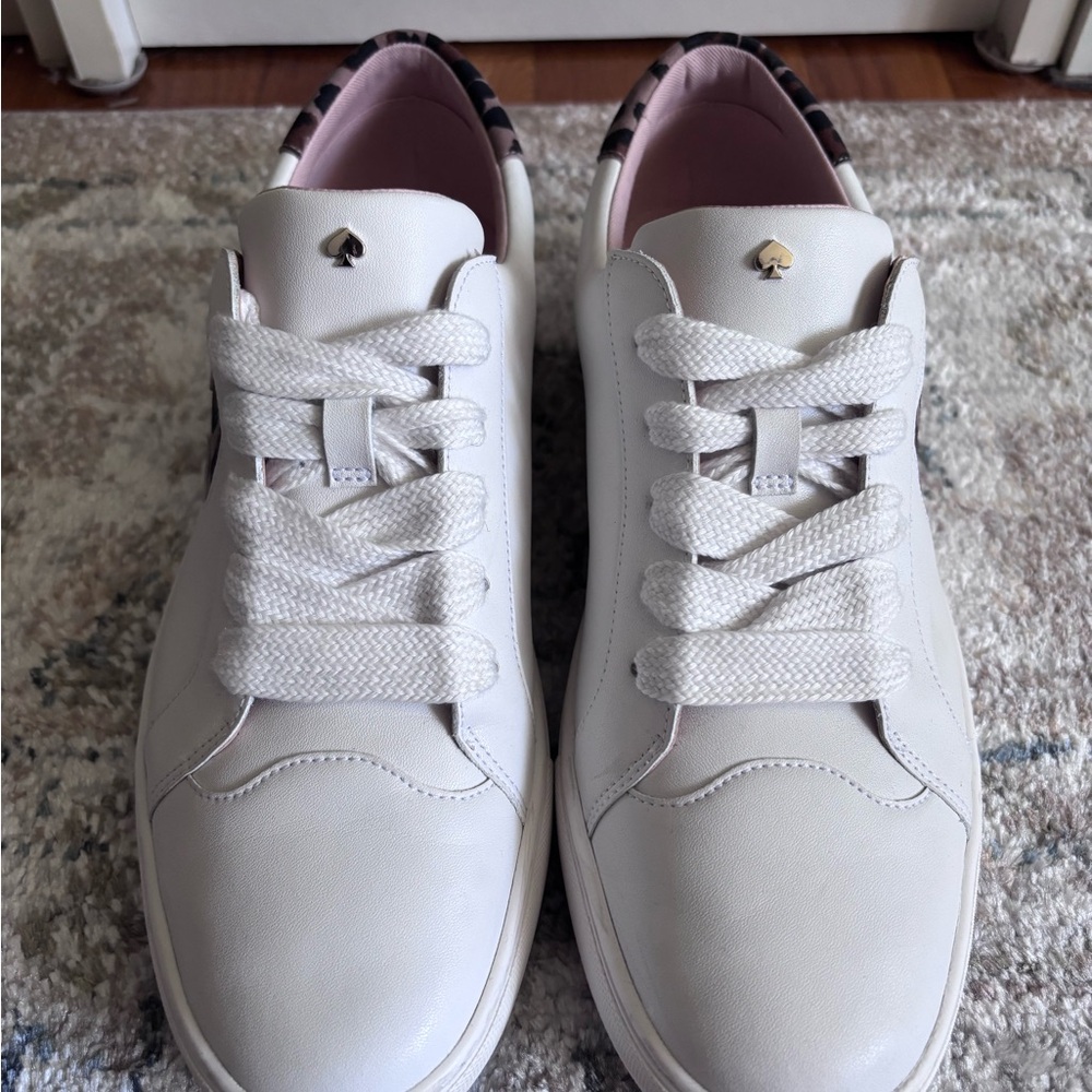 Kate Spade White and Brown Sneakers with Classic Silhouette - Picture 2 of 3